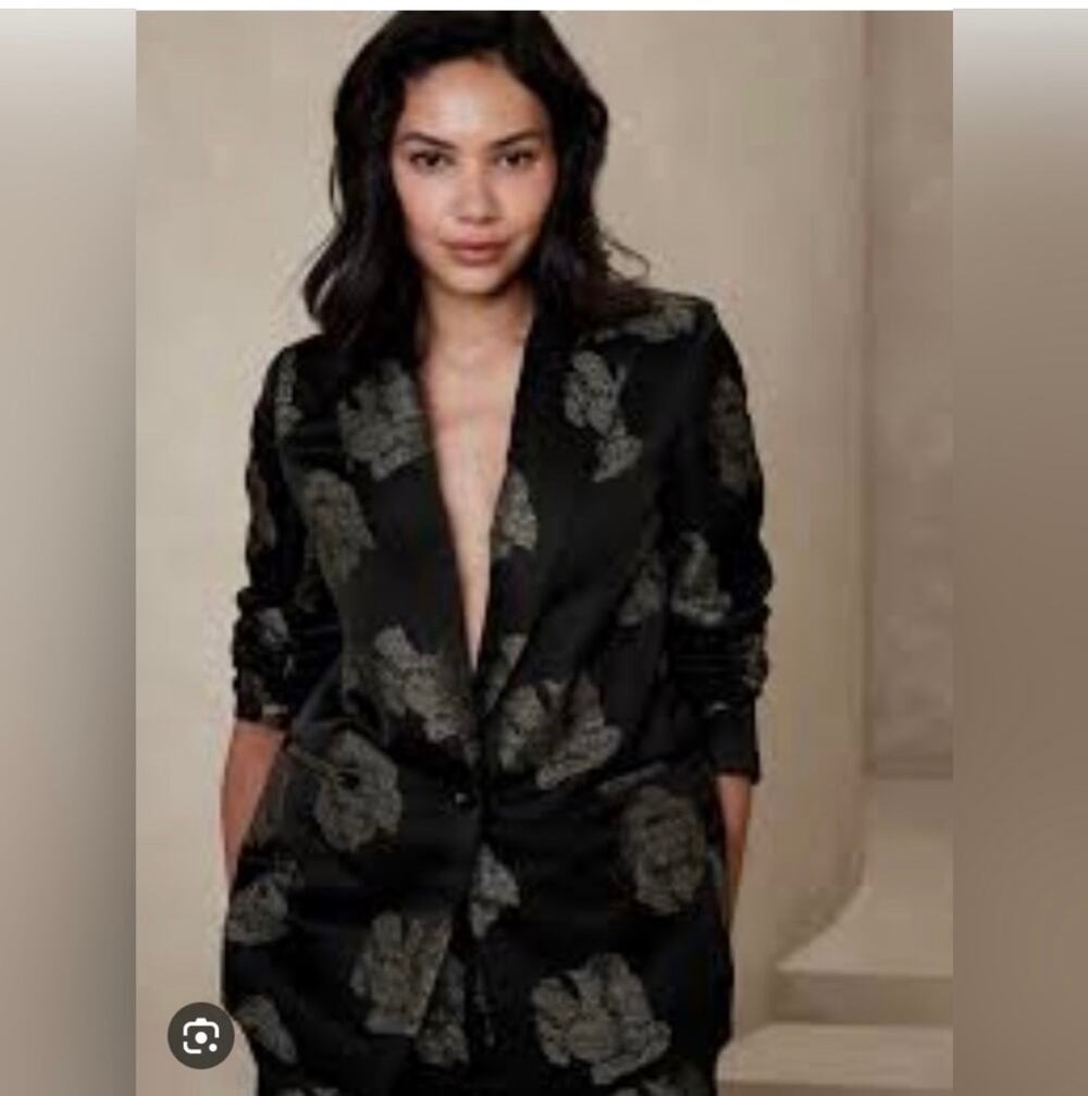 Banana Republic Factory Floral Jacquard Blazer NWT Sz 2